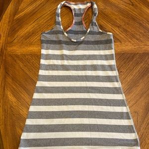 EUC striped Lululemon tank size 4